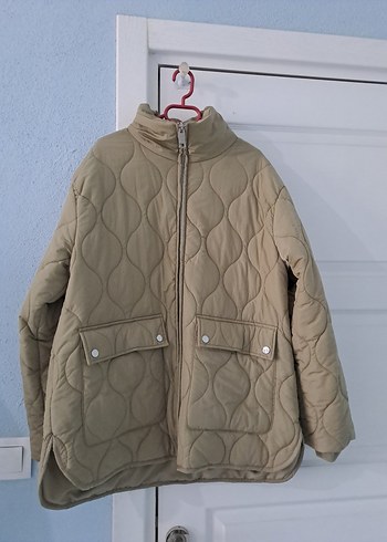 40 Beden haki Renk koton kadın mont