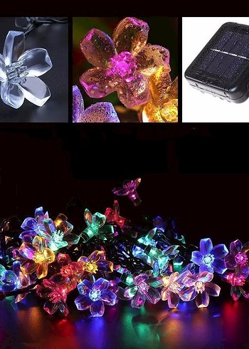 güneş enerjili çiçek 30 led bahçe aydınlatma