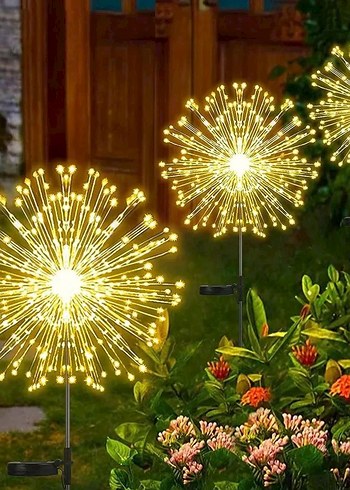 solar havai fişek dekor led ışık
