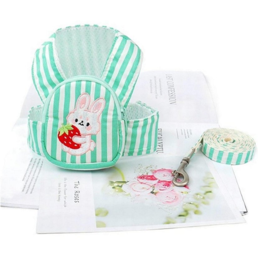 Evcil Hayvan Çantalı Göğüs Gezdirme Tasması Seti - Görsel 2