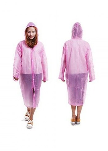 Renkli Kadın Midi Boy Şeffaf Yağmurluk - Görsel 5