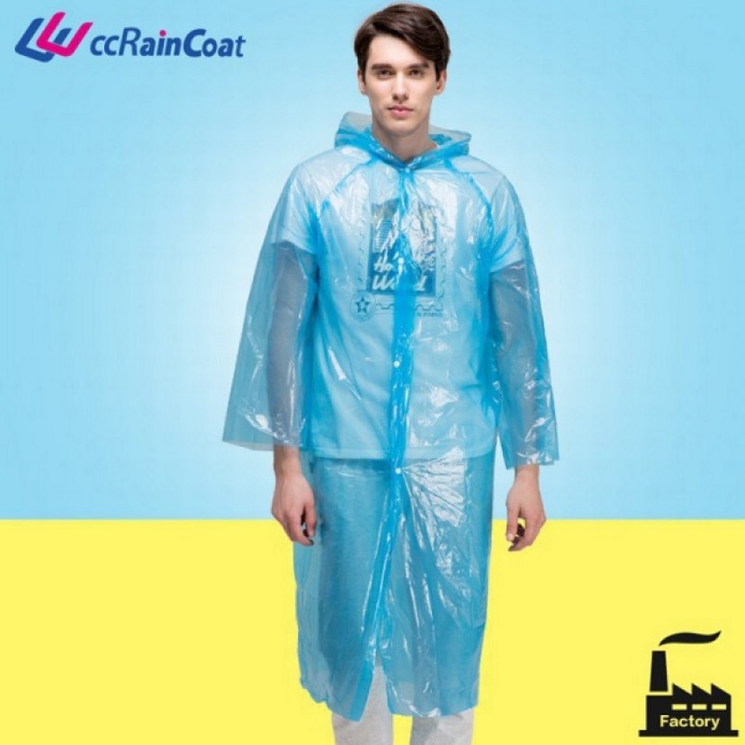 Renkli Kadın Midi Boy Şeffaf Yağmurluk - Görsel 3