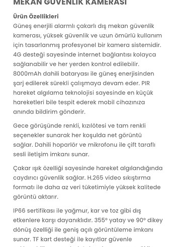 Güneş Enerjili Alarmlı güvenlik kamerası - Görsel 4