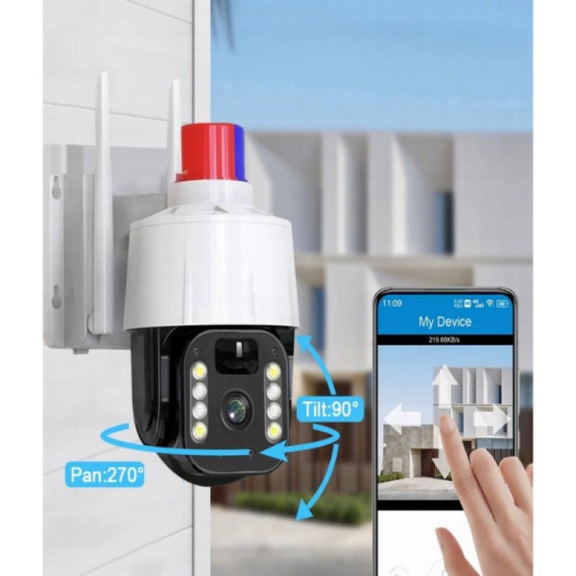 Güneş Enerjili Alarmlı güvenlik kamerası - Görsel 2