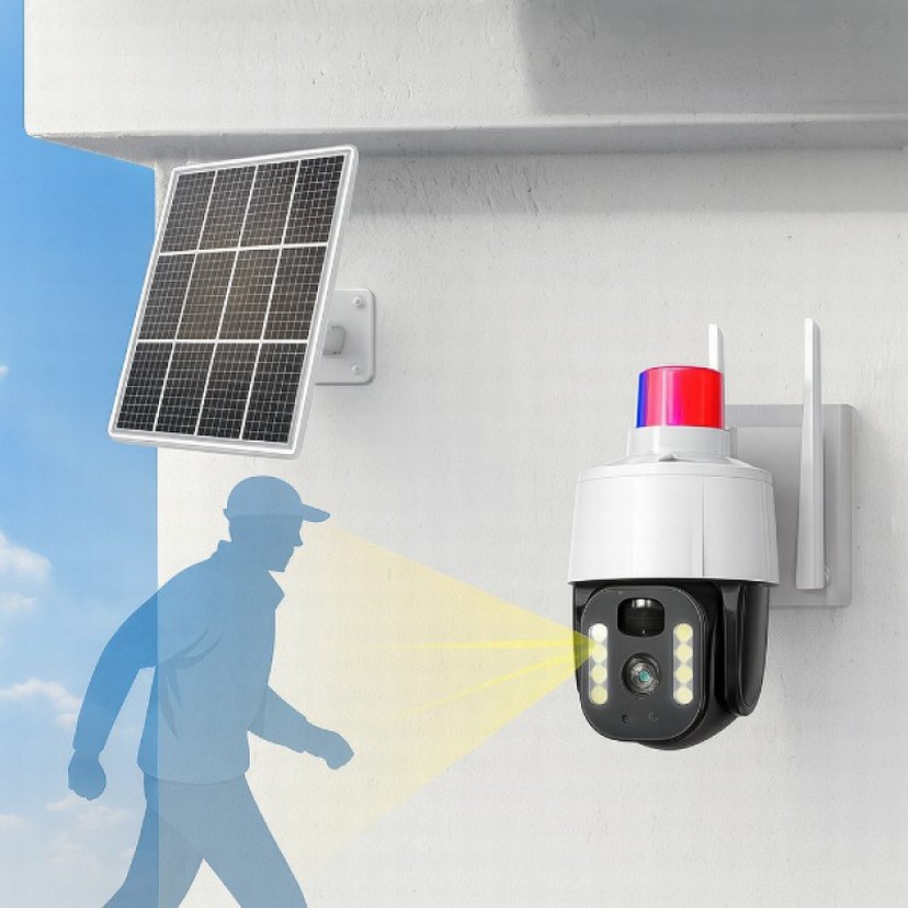 Güneş Enerjili Alarmlı güvenlik kamerası - Görsel 3
