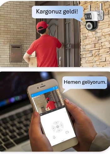  Beden Renk çift lensli dış mekan Güvenlik Kamerası