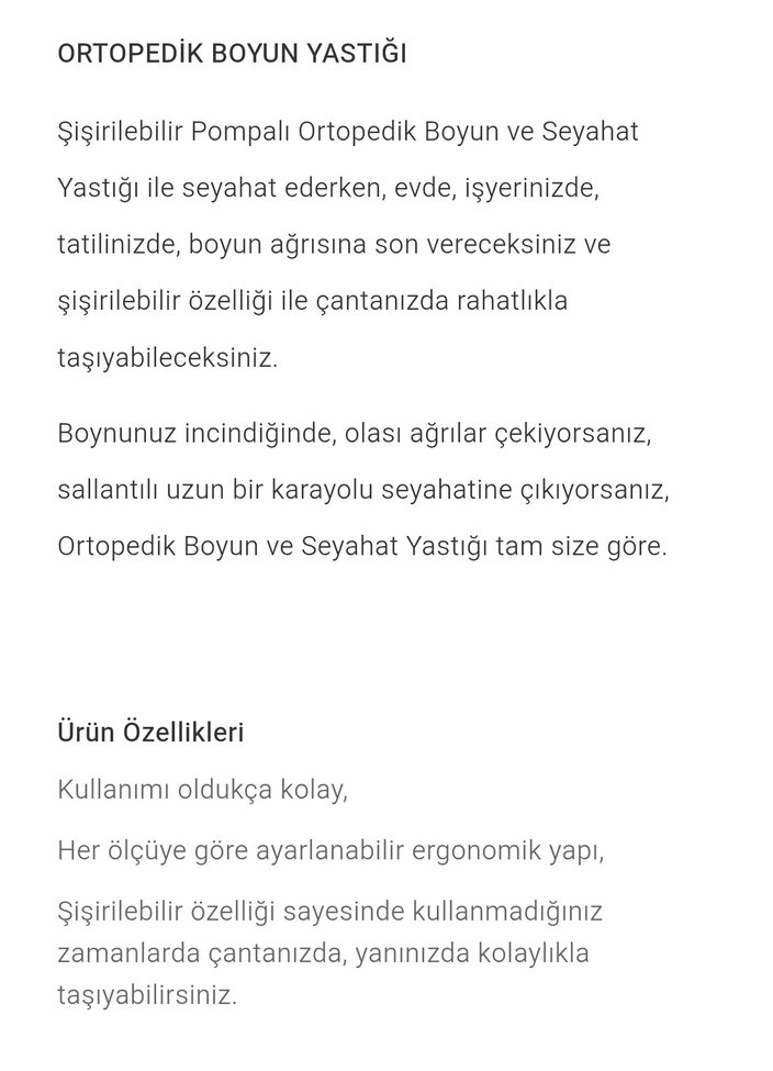Ortapedik Şişirilebilir Boyun Destek Yastığı - Görsel 5