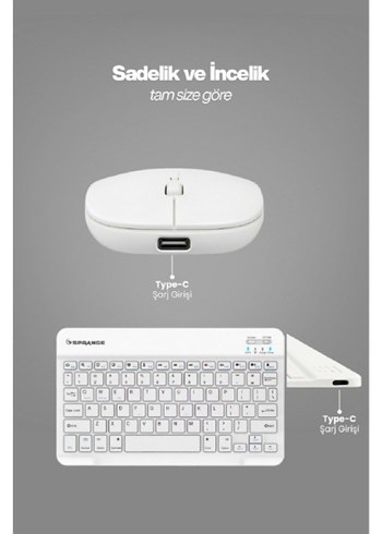 Kablosuz Beyaz Klavye ve Mouse Seti - Görsel 6