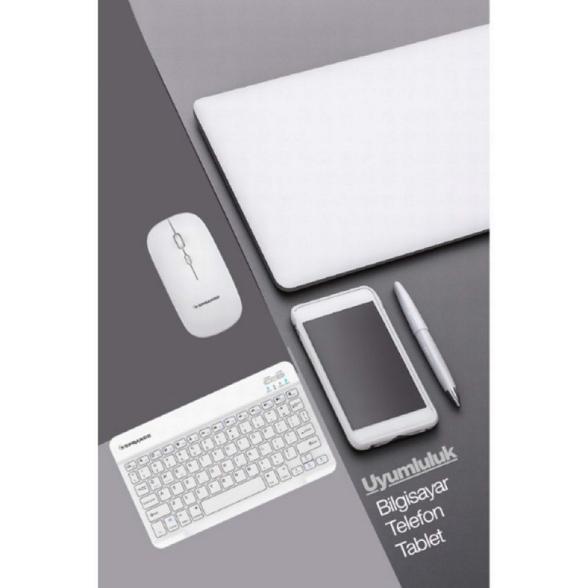 Kablosuz Beyaz Klavye ve Mouse Seti - Görsel 5