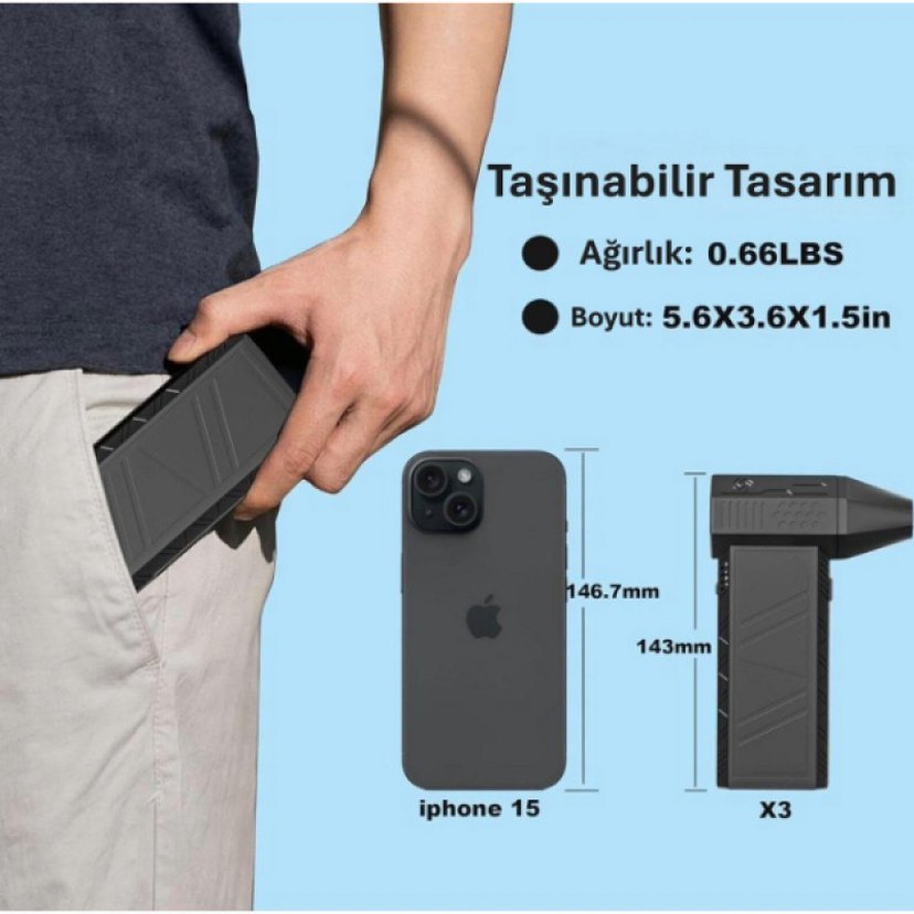 TAŞINABİLİR KOMPAKT JET FAN - Görsel 3