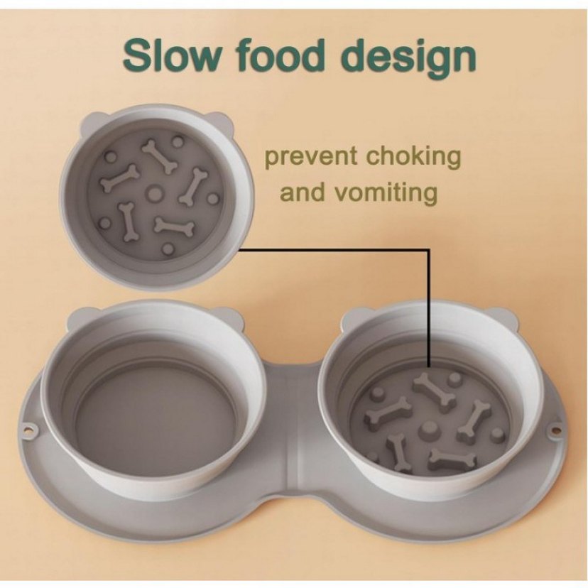 Mikopet Katlanabilir İkili Mama ve Su Kabı - Görsel 2