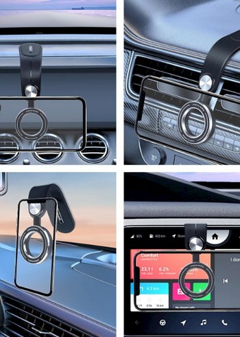 Araba Havalandırma Telefon Tutucu Siyah - Görsel 5