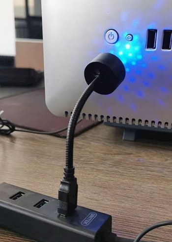 Renkli USB Diskli Döner LED Lamba - Görsel 3