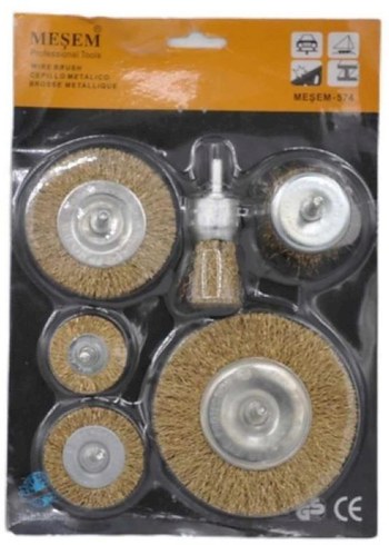 6LI PİMLİ TEL FIRÇA SETİ  PAS YAĞ KİR BOYA YAPIŞKAN ÇÖZÜCÜ - Görsel 5