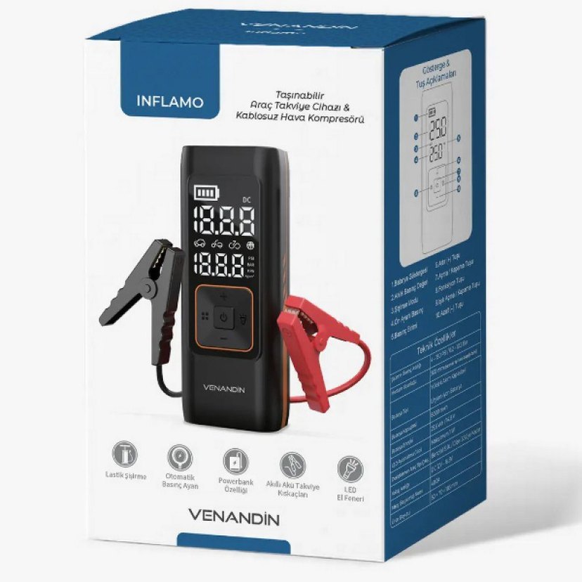 AKIM KORUMALI 4 İN 1 AKÜ TAKVİYE CİHAZI - Görsel 3