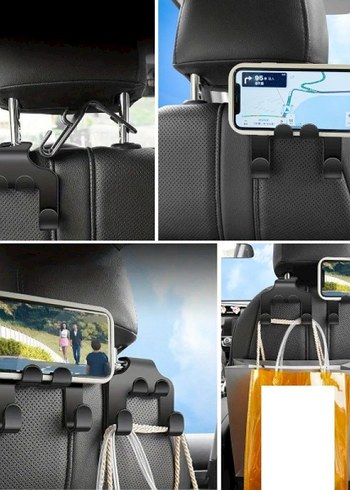 Araba Koltuğu Telefon Tutucu Siyah Gri - Görsel 5