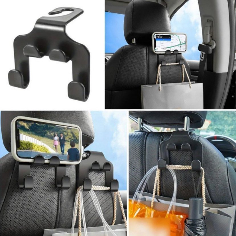 Araba Koltuğu Telefon Tutucu Siyah Gri - Görsel 2