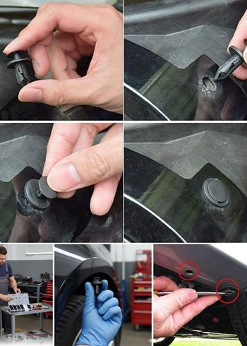 100 Parça Siyah Plastik Klips Seti - Görsel 6