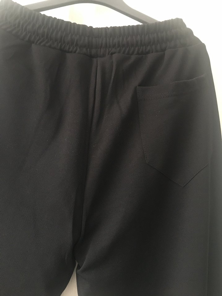 Kadın Siyah Rahat Kesim Kumaş Pantolon - Görsel 5