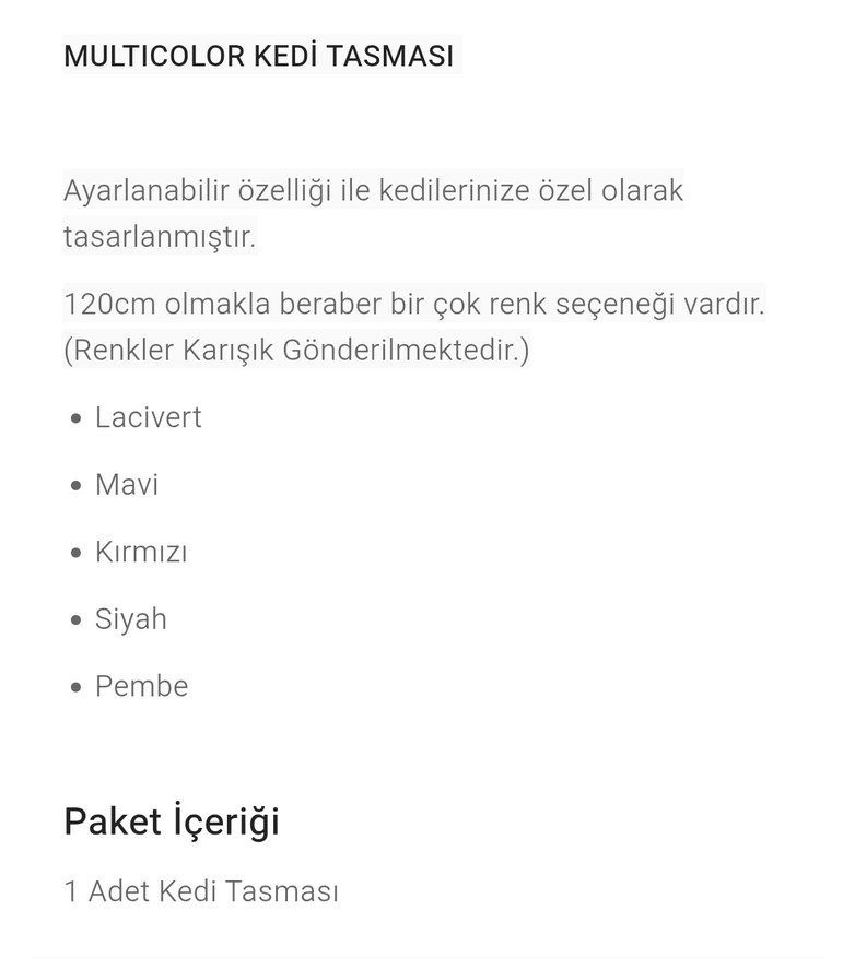 Renkli Kedi Tasması ve Gezdirme Seti - Görsel 2