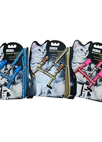 Ayarlanabilir Renkli Kedi Göğüs Tasması Seti - Görsel 5