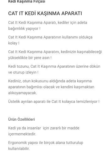 kedi kaşınma aparatı - Görsel 4