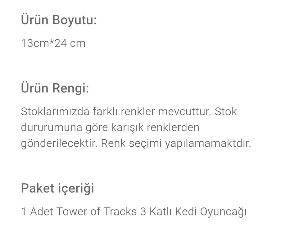 3 Katlı Renkli Kedi Oyun Kulesi Toplarıyla - Görsel 3