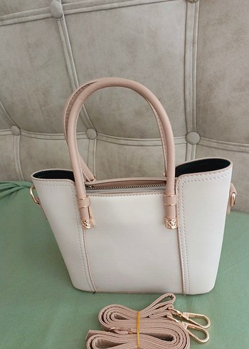 Bej Deri Kadın Çanta - Görsel 5