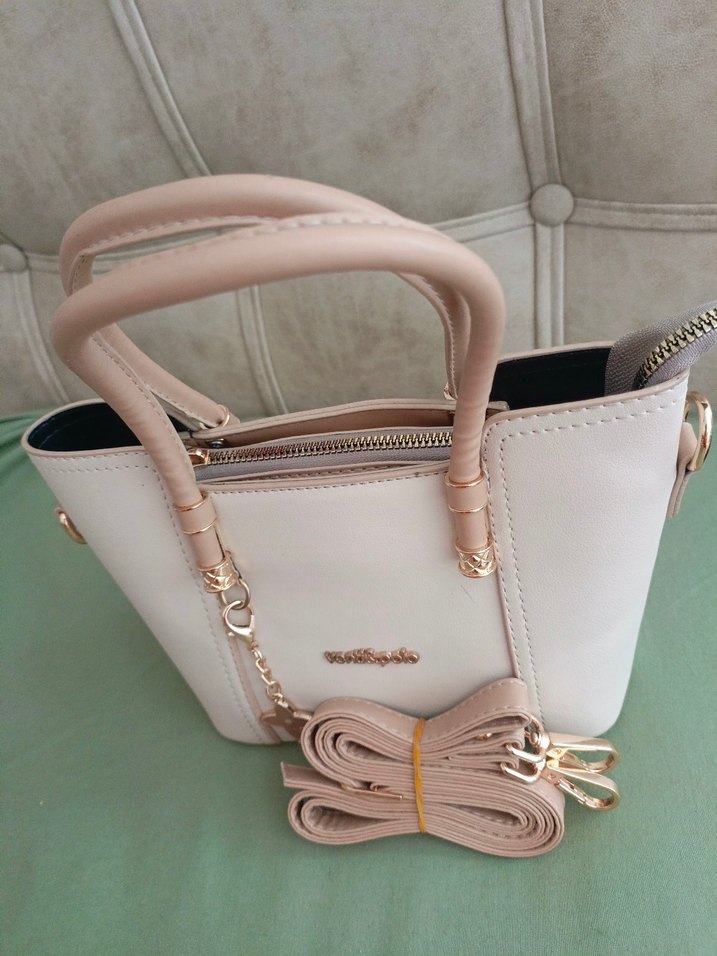 Bej Deri Kadın Çanta - Görsel 3