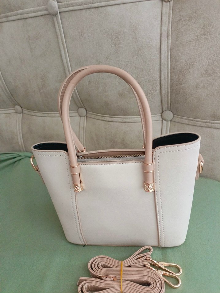 Bej Deri Kadın Çanta - Görsel 5