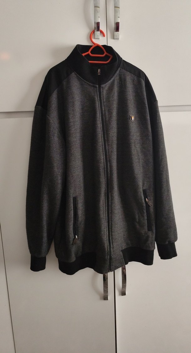 Gri Erkek Fermuarlı Street Wear Polar - Görsel 2