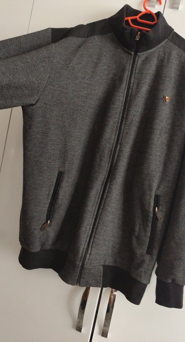 Gri Erkek Fermuarlı Street Wear Polar - Görsel 5