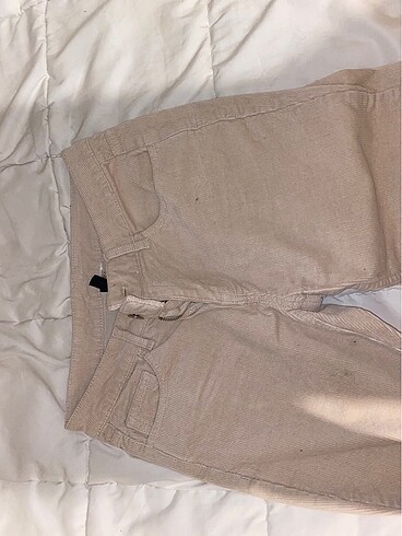 H&M Düşük bel kadife pantolon