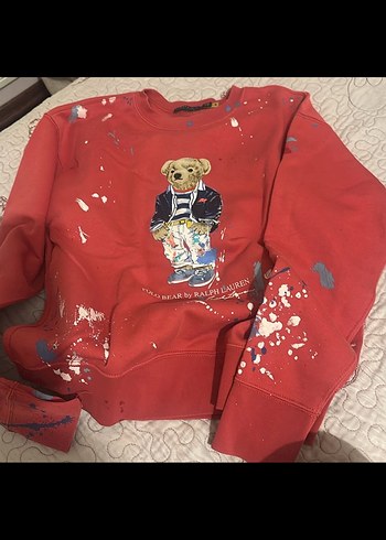 Ralph Lauren Kırmızı Polo Bear Sweatshirt - Görsel 2