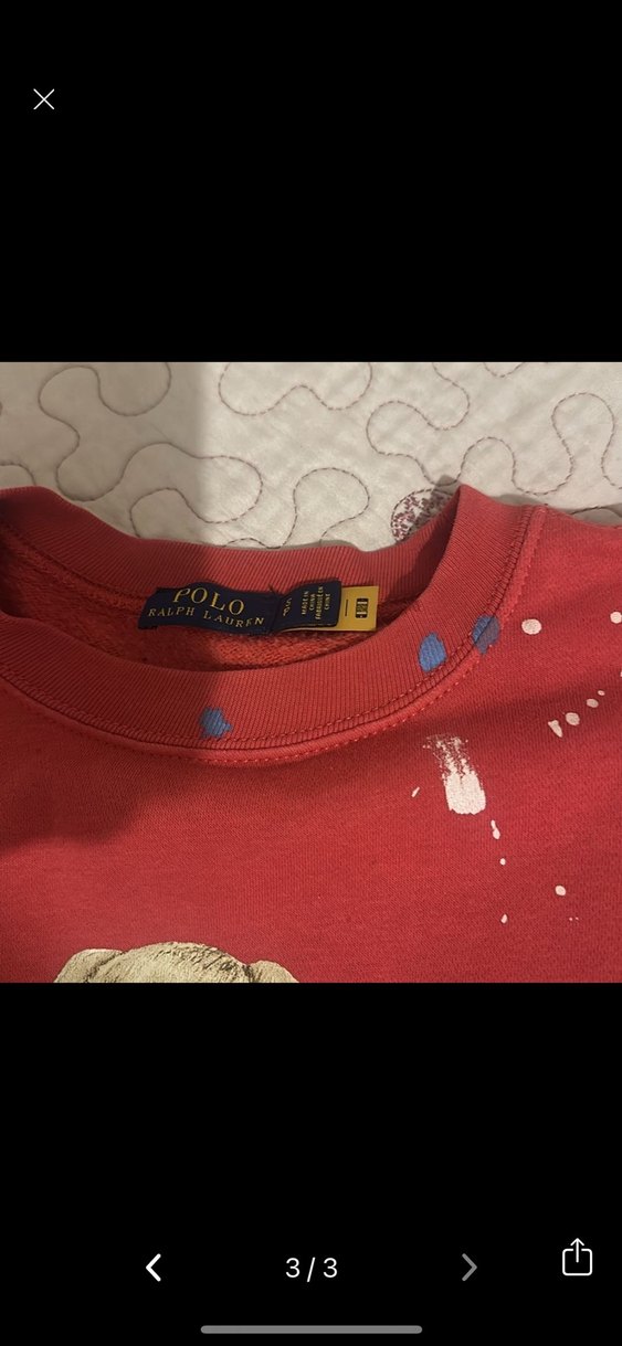 Ralph Lauren Kırmızı Polo Bear Sweatshirt - Görsel 3