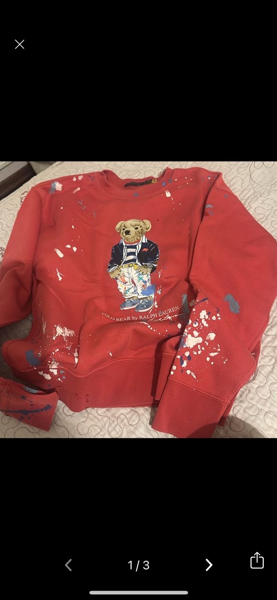 Ralph Lauren Kırmızı Polo Bear Sweatshirt - Görsel 2