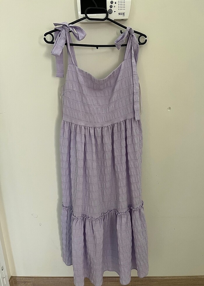 Lila elbise - Görsel 4