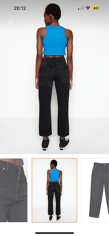 Siyah straight jean - Görsel 2