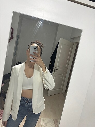 s Beden beyaz Renk Zara blazer ceket