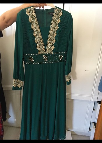Zümrüt yeşili abiye Alvina - Görsel 3