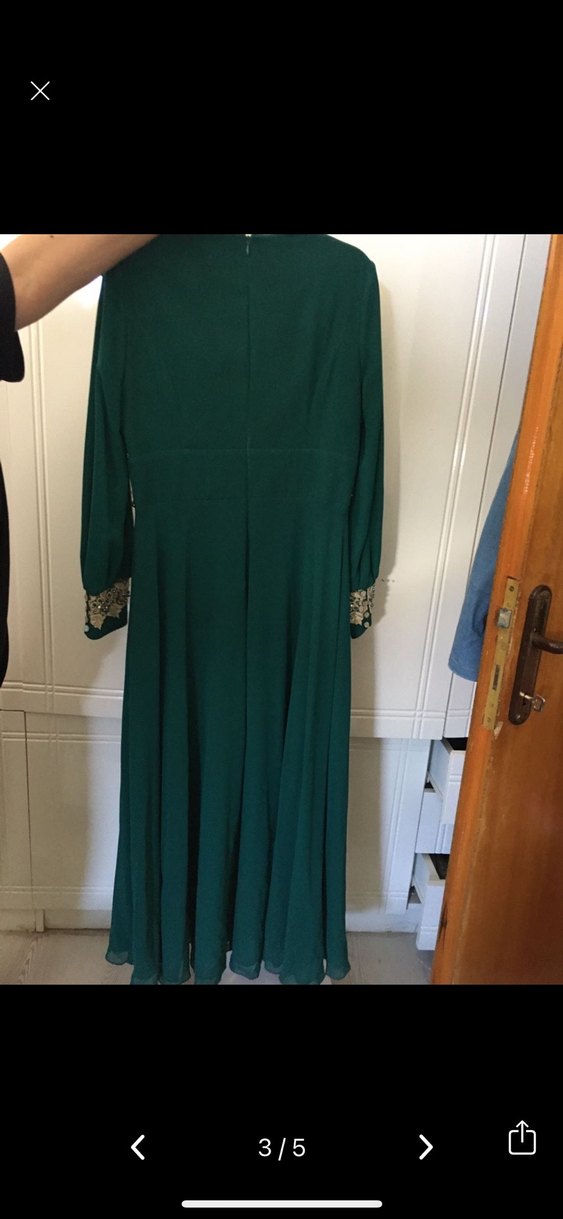 Zümrüt yeşili abiye Alvina - Görsel 2