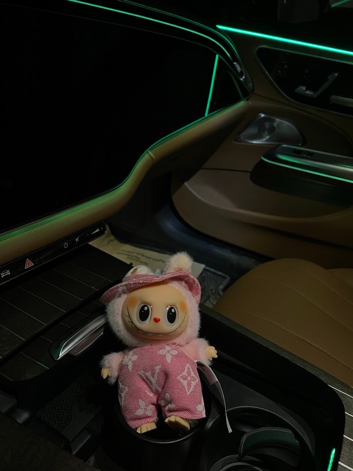 Pembe labubu Peluş Oyuncak Anahtarlık - Görsel 2