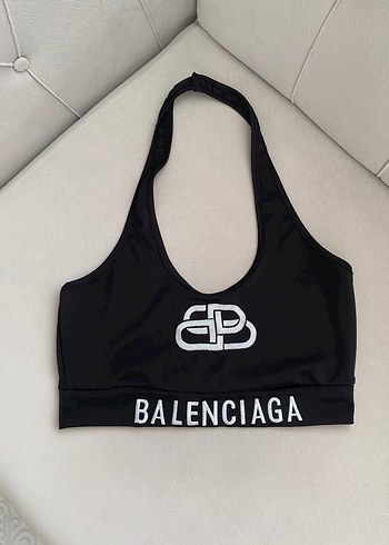 Balenciaga Siyah Mini Spor Sütyeni