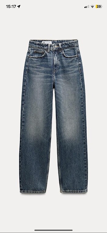 Zara yüksek bel mom fit jeans