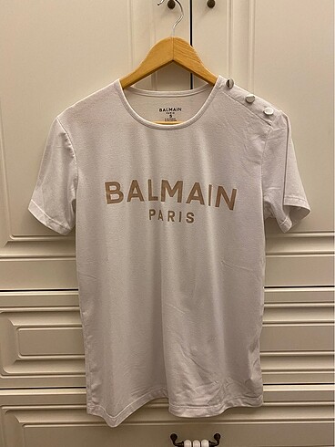 Beyaz Balmain tişört