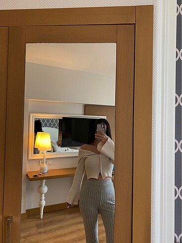 Çift fermuarlı fitilli yakalı triko hırka