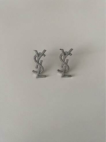Yves saint laurent ysl silver küpe