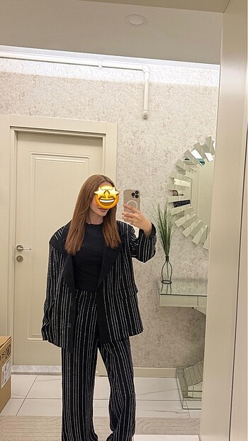 Taşlı ışıltılı blazer ceket pantolon takım
