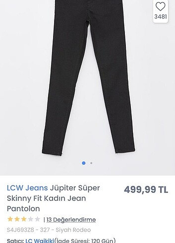 40 Beden siyah Renk LCW siyah pantalon