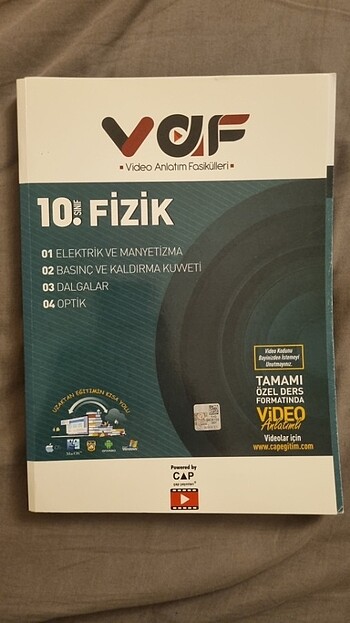 Çap yayınları fizik video anlatım fasikülleri 10.sınıf